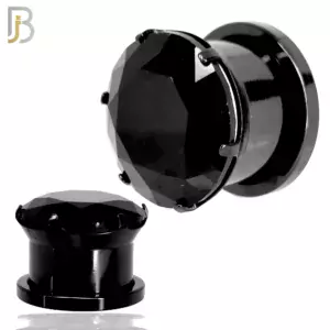 Black Plated Surgical Steel Black Round