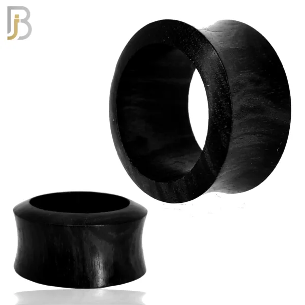 Black Areng Organic Wood Tunnel Flare Plugs