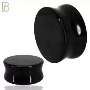 Natural Stone Black Onyx Double Flare Plugs