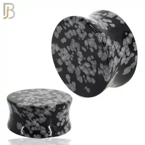 Natural Stone Snowflakes Obsidian Double