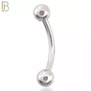 Surgical Steel Curved Plain Barbell Screw