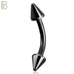 Surgical Steel Black Plated Curved