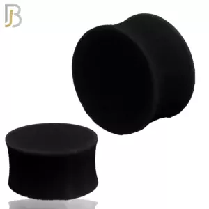 Black Color Solid Silicone Double Flare