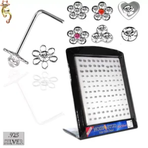 Sterling Silver Nose Stud "L Shape"