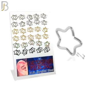 Surgical Steel Star Hoops Piercing
