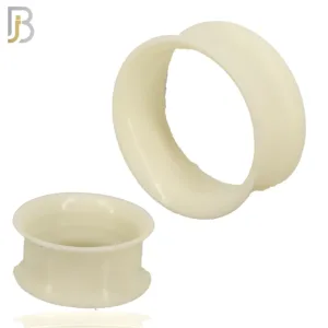 Skin Color Soft Silicone Tunnel Double Flare Plugs