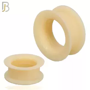 Beige Color Hard Silicone Double Flare Plug