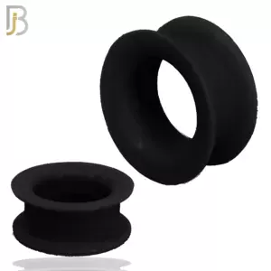 Black Color Hard Silicone Double Flare Plugs