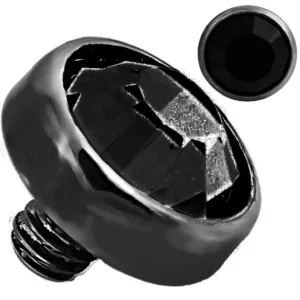 DM02 - Titanium  Dermal Bezel CZ 1.2mm Screw  Top Sold Piece