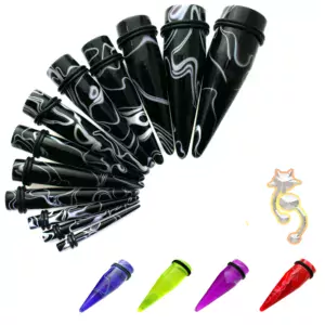 EX3 - (CLOSEOUT) Acrylic Marble  Expander/Taper Oring Sold as Pair