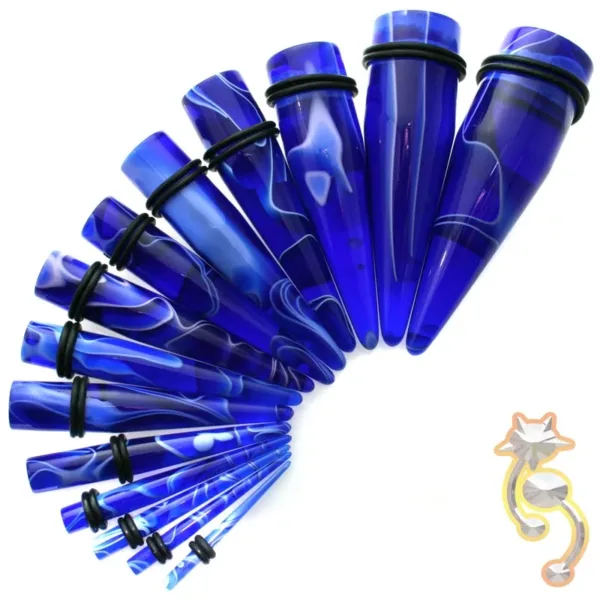 EX3 - (CLOSEOUT) Acrylic Marble  Expander/Taper Oring Sold as Pair