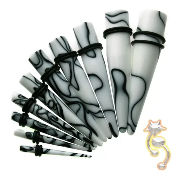 EX3 - (CLOSEOUT) Acrylic Marble  Expander/Taper Oring Sold as Pair