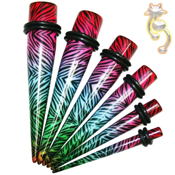 EX8 - (CLOSEOUT) Acrylic Design Print Expander/Taper Oring Sold as Pair