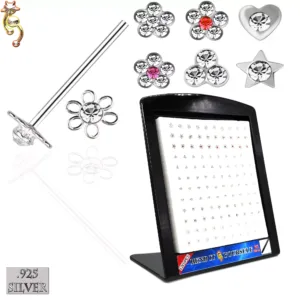925 Sterling Silver Nose Stud Bend it Yourself