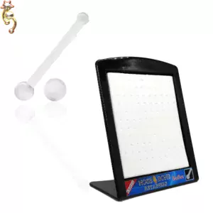 PK-NR09 - Clear Acrylic Nose Bone Piercing Retainer Pack of 120