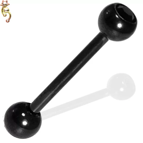 BB05 - 316L Surgical Steel 14g Thickness 16mm Long with Bezel CZ Barbell