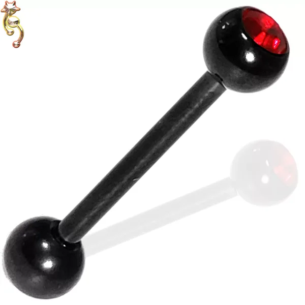 BB05 - 316L Surgical Steel 14g Thickness 16mm Long with Bezel CZ Barbell