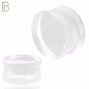 Natural Crystal Quartz Double Flare Plugs