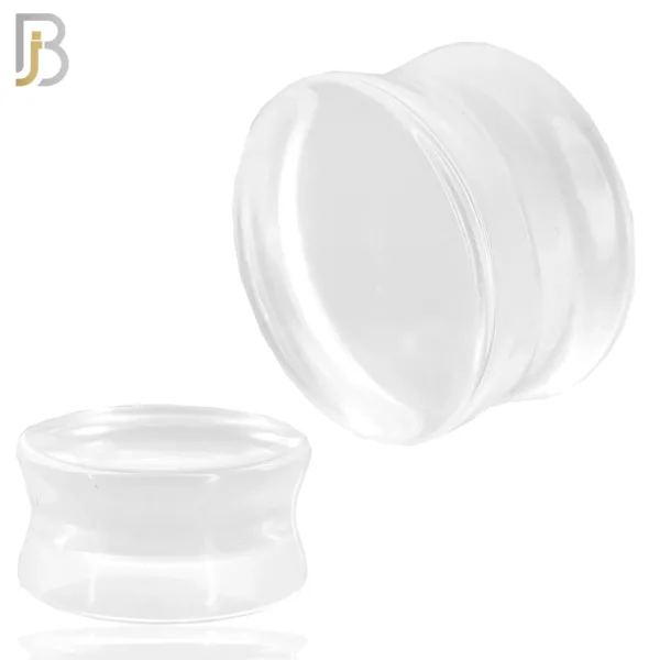 Natural Crystal Quartz Double Flare Plugs