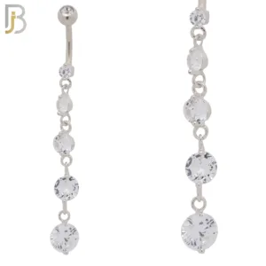 Dangling 5 Prong Round Small to Big Zircon