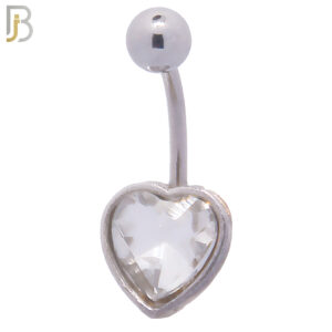 Stainless Steel Heart Bezel Zircon