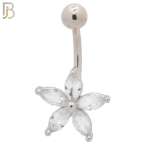 Zircon Banana Belly Navel Ring