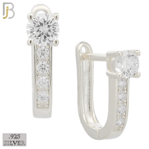 Prong Zircon In top Design Earrings Clip on Lock