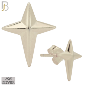 Pointed Cross Design Earrings Stud