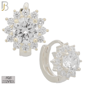 Multi Zircon Design Huggie Hoops Earrings Stud