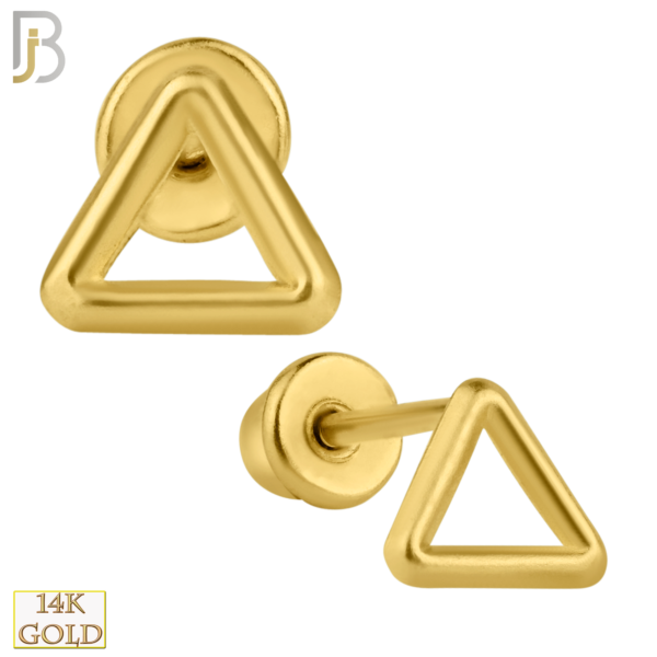 14k Yellow Gold Screw Back