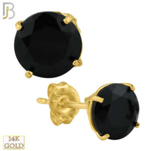 14K Yellow Gold Push Back Stud Earrings