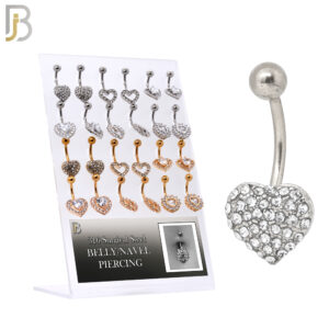 Heart Design Banana Belly Ring