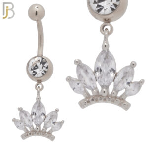 Dangling Crown Design Belly Ring