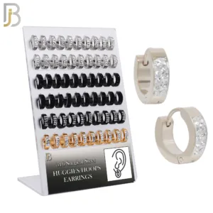 Huggies with Multi Two Rows of Zircon