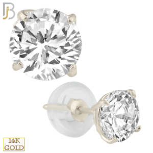 Gold Silicone Back Stud Earrings Casting