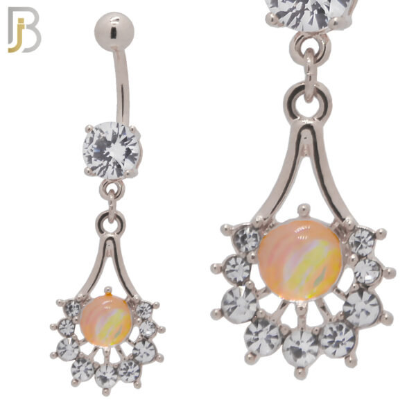 Steel Flower with CZ Design