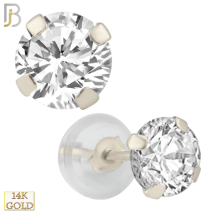 Stud Earrings Stamping Point Prong Setting
