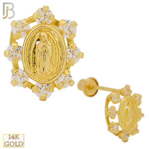 14k Yellow Gold Virgin Mary Design