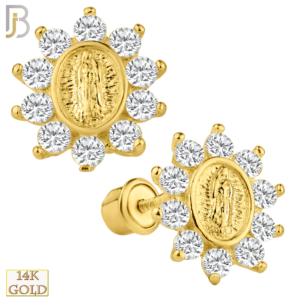 14k Yellow Gold Virgin Mary Design