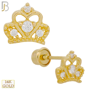 14k Solid Gold Screw Back
