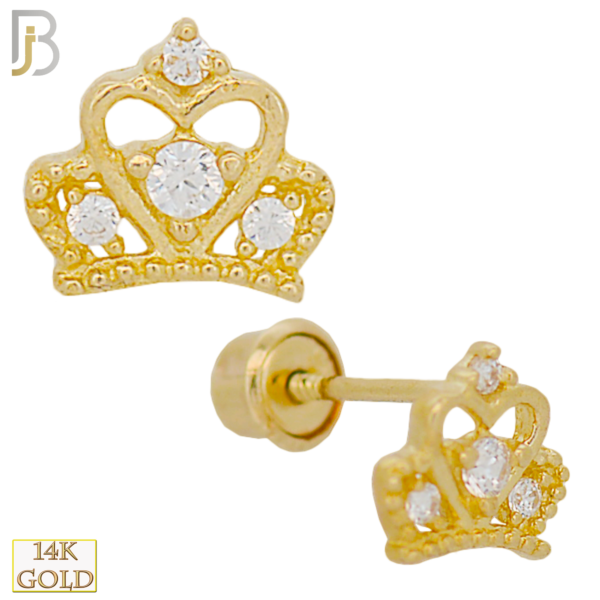 14k Solid Gold Screw Back