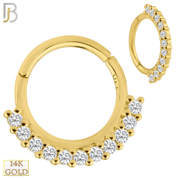 14K Solid Gold Hinged Hoops