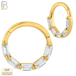 14K Solid Gold Hinged Hoops