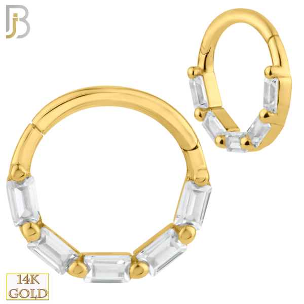 14K Solid Gold Hinged Hoops