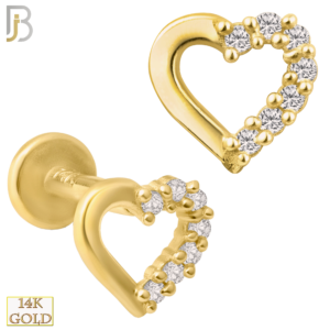 14k Yellow Gold Heart Design