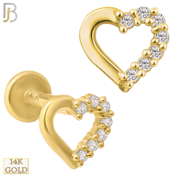 14k Yellow Gold Heart Design