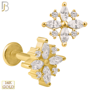 14k Yellow Gold Snowflake
