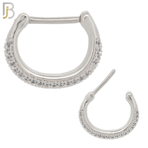 316 Surgical Steel Hoop with Multi Zircon
