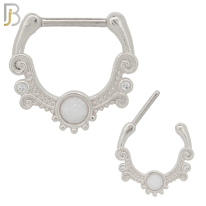 Surgical Steel Single Opalite Nose