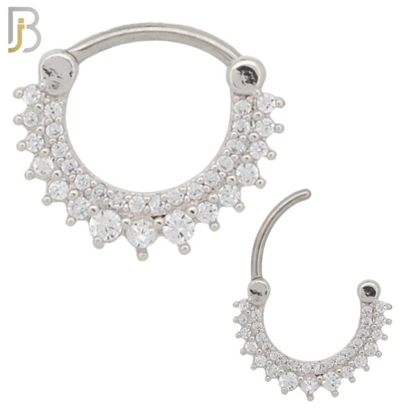 Surgical Steel Double Row Zircon Nose Clicker